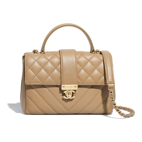 chanel gold pixel|Flap bag with top handle, Grained calfskin & gold.